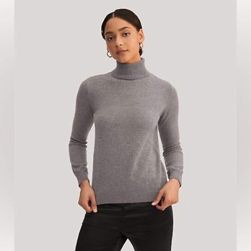 NWT Lily Silk Cashmere Turtleneck